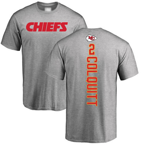Men Kansas City Chiefs #2 Colquitt Dustin Ash Backer TShirt